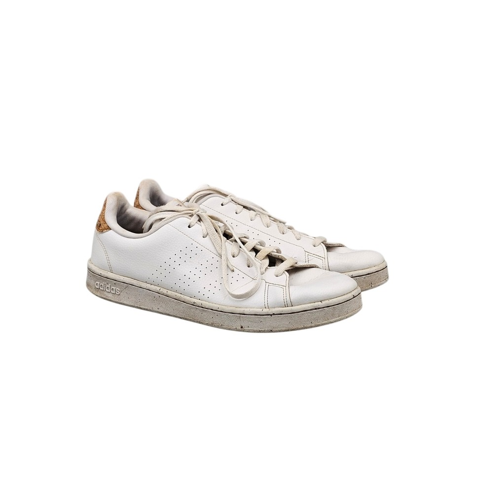 Adidas Advantage Mens Size 13 US White Leather Low Top Sneakers GY1135